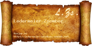 Ledermeier Zsombor névjegykártya